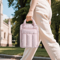 Bolsa de Transporte para Libros, Tipo Puffy, Directo de Fábrica, Bolsa de Iglesia para Útiles Escolares, Bolsa de Transporte para Biblia con Cremallera, Funda Protectora para Biblia para Mujer