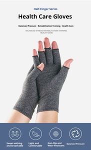 Guantes de Compresión para Artritis, Medios Dedos, con Fibra de Iones de Cobre, Protección y Rehabilitación Articular, Venta al Por Mayor - Product Image 3