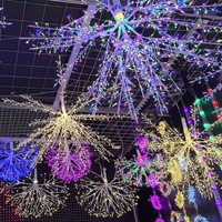 Nouvelle conception de guirlande lumineuse LED DIY, lustre suspendu, feux d'artifice, pissenlits lumineux pour le printemps, Noël, le Nouvel An et les fêtes