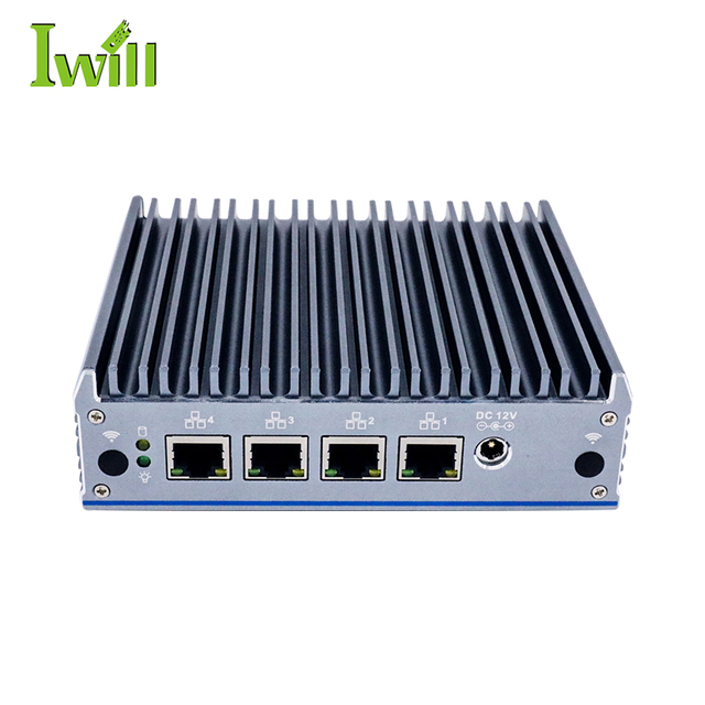 Cyber Security Firewall Gateway J4125 4Lan Barebone System WiFi 4 Lan Port Network Router Industrial Pc Firewall Hardware