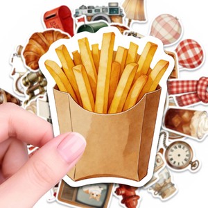 50 Pezzi Adesivi Decorativi Vintage 'Beautiful Life' per Decorazione Murale, Adesivi per Casa e Cibo - Product Image 4