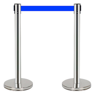 Bandes de signalisation de sécurité, barrières/clôtures de file d'attente bancaire, garde-corps en acier inoxydable d'un mètre, ceintures d'isolation rétractables - Product Image 2