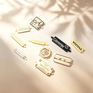 Manufacturer Wholesale Custom Engraved Metal <b>Tags</b> Zinc Alloy Logo Nameplates for Clothing Bags and Luggage Accessories - Product Image 3