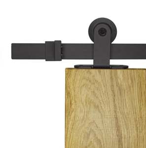 WEKIS - Riel de Acero Negro Resistente en Forma de T de 2 m para Puertas Correderas, con Instalación con Tornillos, para Dormitorio o Cocina - Product Image 6