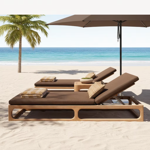Muebles de Jardín Modernos de Teca, Tumbona para Playa, Piscina y Jardín - Product Image 1
