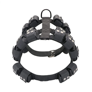 Ağırlıklı köpek yelek koşum kas dışarı kapı eğitimi güçlü köpekler için ağır <span class=keywords><strong>Metal</strong></span> blokları ile paslanmaz çelik tokaları - Product Image 4