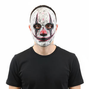 Topeng Joker Wajah Penuh Badut Horor untuk Pesta Cosplay Burning Man, Kostum Liburan Menyeramkan, Dekorasi - Product Image 1