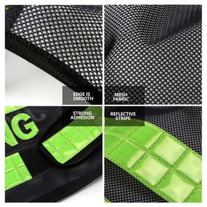 Gilet de sécurité routière haute visibilité avec bande réfléchissante en treillis thermocollé, logo personnalisable, vente en gros, gilet de travail - Product Image 4