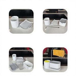 Innovador Soporte para Esponjas de Cocina 2 en 1 con Dispensador Automático de Jabón Espumoso (Material ABS) Logotipo Personalizado Disponible - Product Image 1