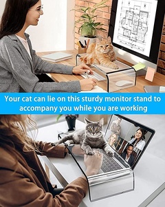 Supporto per Monitor per Computer in acrilico trasparente supporto per Monitor per impieghi gravosi per ufficio casa Desktop <span class=keywords><strong>angolo</strong></span> soggiorno plastica moderna - Product Image 4