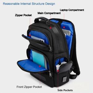 Sac à dos de voyage professionnel pour homme grande capacité 16 pouces, en microfibre balistique 1680D, imperméable, avec compartiment pour ordinateur portable, noir – Meilleures ventes - Product Image 2