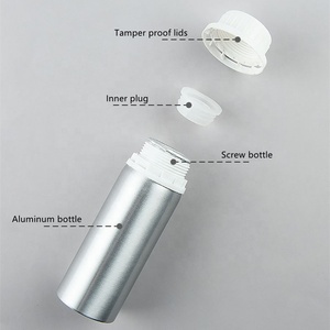 Vente en gros de bouteilles en aluminium métallique de 50ml 100ml 1000ml avec bouchon à vis inviolable 250ml 500ml Tailles disponibles - Product Image 5