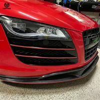 Aileron avant en fibre de carbone R8 style V pour Audi R8 2008-2015, spoiler de pare-chocs, séparateur de menton, accessoires de tuning, pièces de kit carrosserie