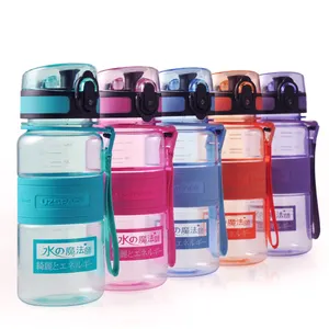 UZSPACE-botellas de plástico transparente sin BPA, 350ml, mágico, sin BPA, Tritan