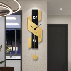 <span class=keywords><strong>Horloge</strong></span> <span class=keywords><strong>murale</strong></span> en métal 3D atmosphérique simple et moderne <span class=keywords><strong>80</strong></span>*24cm <span class=keywords><strong>Horloge</strong></span> à quartz Salon contemporain Design stéréo créatif personnalisé - Product Image 4