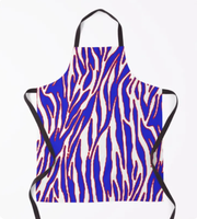 Nouveauté Tablier à rayures zébrées Cadeau pour les fans de football américain Tablier rouge et bleu Philadelphia Buffalo Pride Merchan Motif personnalisé