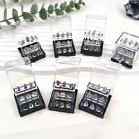 Vente flash - Boîte de présentation de spécimen minéral en agate de cristal de raisin, pierre de guérison, forme irrégulière, pour la décoration