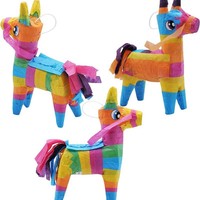 Customizable Mini Animal Pinata - DIY Rainbow Donkey/Unicorn Shape - Wholesale Paper Party Favors for Kids Birthday Fiesta
