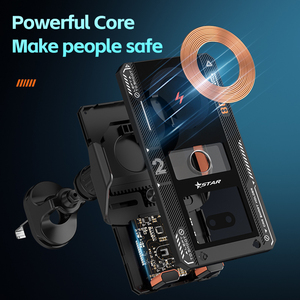 Support de téléphone rotatif à 360° avec serrage automatique par induction, capteur infrarouge, chargeur sans fil pour voiture, vente en gros - Product Image 4