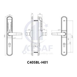 Entrada <span class=keywords><strong>sin</strong></span> <span class=keywords><strong>llave</strong></span> Contraseña de doble cara Puerta de puerta de hierro forjado Código de combinación mecánica Cerradura de puerta de botón <span class=keywords><strong>para</strong></span> puerta comercial - Product Image 5