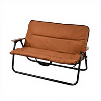 Chaise de camping pliante moderne et confortable en aluminium pour la randonnée, la plage et le jardin, capacité 150 kg, pour 1 à 2 personnes, grand espace