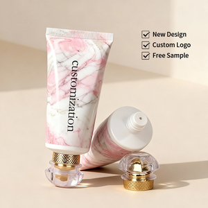 Tube souple personnalisé de luxe pour cosmétiques : lotion corporelle, crème visage, crème <span class=keywords><strong>solaire</strong></span>, crème pour les <span class=keywords><strong>mains</strong></span> – Tube cosmétique léger à presser avec étiquette - Product Image 1