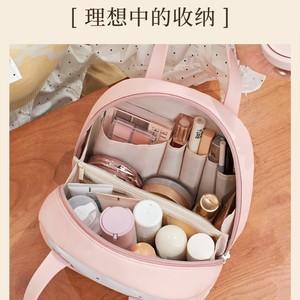 Lehuo Travel Cosmetic Bag Large Capacity Zipper Closure Soft Handle Portable <b>Makeup</b> Storage <b>Case</b> for Everyday Use - Product Image 2