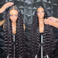 Wig Rambut Asli Kamboja 13X4 HD Lace Frontal 200% Density Loose Deep Wave 30 Inch Cuticle Aligned Brazilian Raw Virgin Human Hair