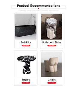 Baignoire en pierre calcaire autonome personnalisée, baignoire moderne en marbre pour adultes, adaptée aux salles de bain intérieures d'hôtels ou de villas - Product Image 6