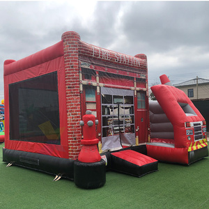 Gran Casa de Brinco Inflable con Temática de Granja Roja, Castillo Hinchable con Tobogán para <span class=keywords><strong>Alquiler</strong></span> en Fiestas de <span class=keywords><strong>Cumpleaños</strong></span> - Product Image 6