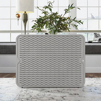 Tapis de séchage de vaisselle en silicone antidérapant, multifonctionnel, moderne, épaisseur 5 mm, durable, réutilisable, résistant à la chaleur, écologique pour la maison