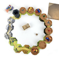 Accessoires de jeu de société, ensemble de jetons 3D Wondering Towers, 9 marrons et 1 noir, ensemble complet pour un plaisir de jeu amélioré