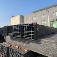 Pipa Kotak MS 2 Inci, Baja Karbon Hitam, Ukuran 40 x 40 & 50 x 50mm, Dilas, Hollow Section, untuk Pagar, 6m