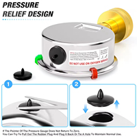High Accuracy Liquid Filled Pressure Gauge 0-100Psi Stainless Steel 2.5 Inch Dial 3/4 Female Thread for Oil Water