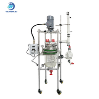 Reactor de Vidrio Encamisado para Laboratorio de 15L con Recipiente de Agitación de Titanio Diseñado Exclusivamente para Plantas de Fabricación