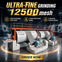 Broyeur à billes continu ultra-fin en silice 1,2-2 TPH, finesse du produit fini max. 12 500 mesh pour machine de broyage à billes OEM