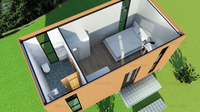 Conteneur de Studio entièrement décoratif, conteneur fini, petite maison, simple Studio, maison de jardin, avec bain