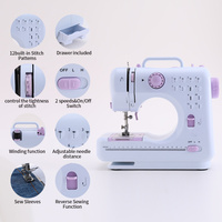 UFR-705 Machine à coudre mini pour débutants, modèle fiable avec bras libre, aiguille simple, éclairage LED - Nouvelle machine domestique haute vitesse, facile à utiliser