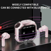 Casque d'écoute AirMax Smart Touch Screen Transparent Charger Case Headset Long Life Noise Cancelling Earphone Wireless TWS Earbuds A9