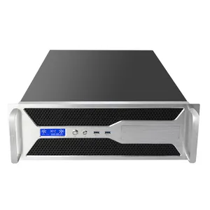 Caja de montaje en rack 4U, IPC Server 4U Industry, caja de ordenador con LCD