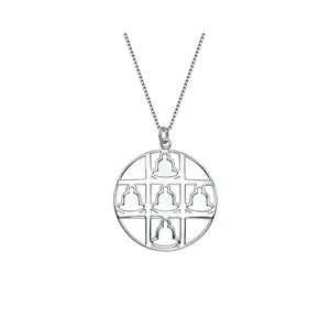 Keiyue pingente de prata 925 para símbolo de dharma chakra, pingente de Buda com recorte fino, joia da moda, pingentes e amuletos