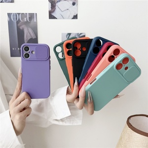 Funda Protectora Trasera con Cámara Deslizante para iPhone, Funda de TPU Suave para iPhone 16 15 14 13 12 11 - Product Image 1