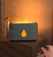 200ml Télécommande Huile Essentielle Humidificateur Ultrasonique Feu Flamme Arôme Diffuseur avec Veilleuse