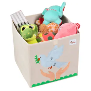 Foldable फर्नीचर पशु आकार Stackable खिलौने कार्टून कपड़े भंडारण बॉक्स बच्चों के लिए