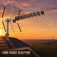 Antenne numérique HDTV DVB-T2 DMB-T UHF 470-790 MHz longue portée personnalisée 125 km pour extérieur, à gain élevé avec filtre 4G/5G