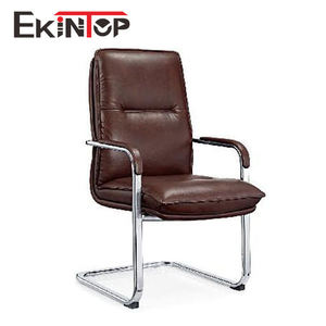 Chaises de conférence confortables en gros, chaises de bureau pivotantes en cuir marron pour cadres - Product Image 3