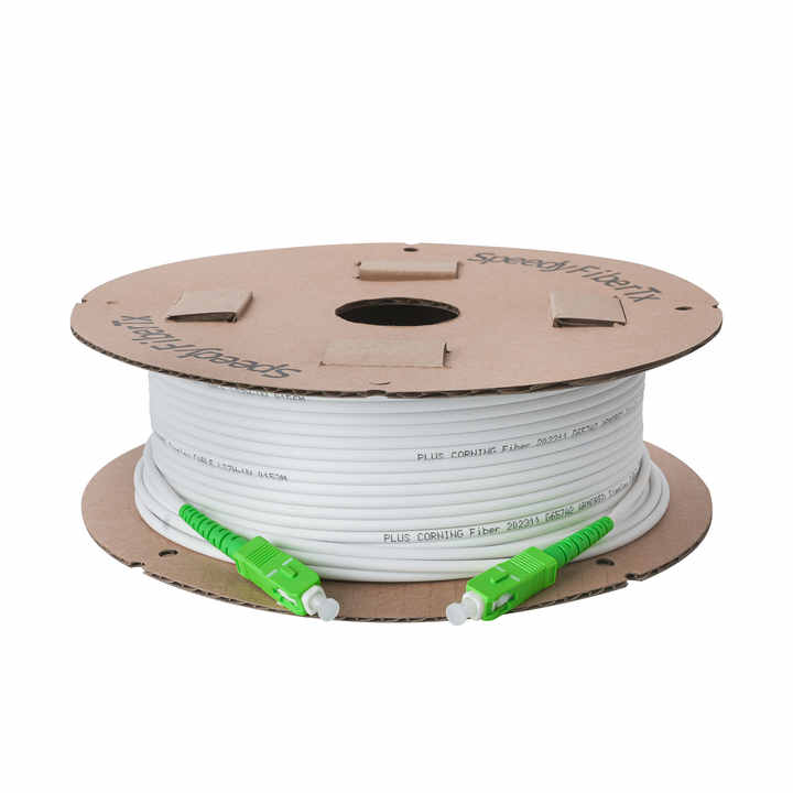 Premium Singlemode SC APC SC APC G657A2 Fiber Optic Patch Cable White UV-Proof Jacket Indoor/Outdoor Use FTTH LC FC Connectors