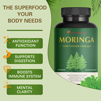 Capsules dures de feuilles de Moringa, extrait de Moringa 100% pur, complément nutritionnel quotidien, certifié GMP