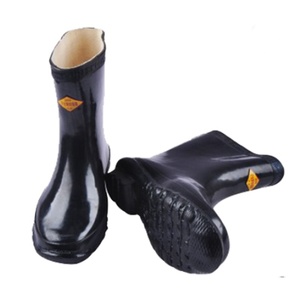 Bottes d'électricien isolées en caoutchouc résistant aux chocs électriques 25KV, noires, antidérapantes, résistantes à l'usure, pour la réparation électrique - Product Image 2