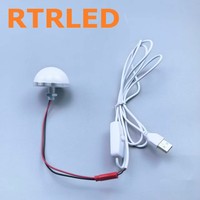 Lampu LED 48mm M10 Bolt USB 5V dengan Konektor SYP dan Sakelar Tombol Tunggal untuk Proyek Lampu 3D Cetak DIY